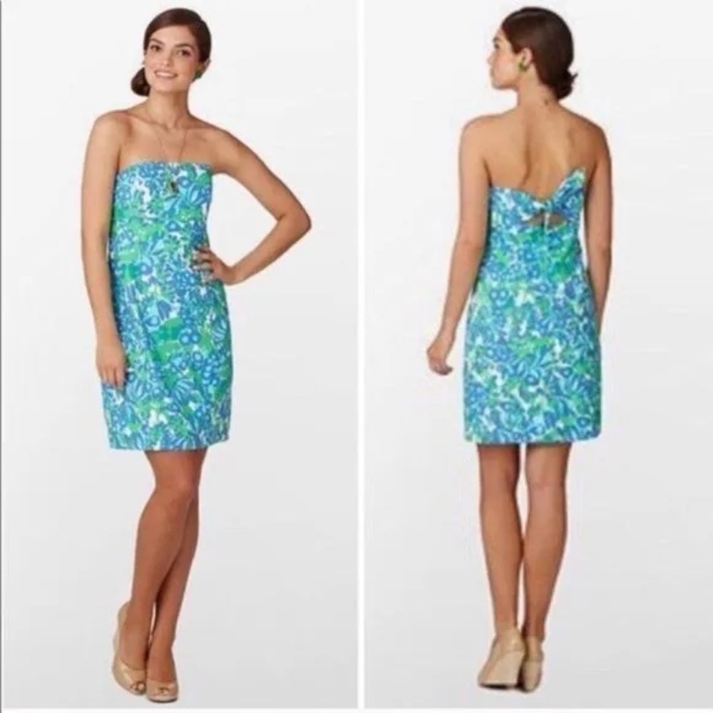 Women’s Lilly Pulitzer Franco Bee In Your Bonnet Strapless Dress Size 0